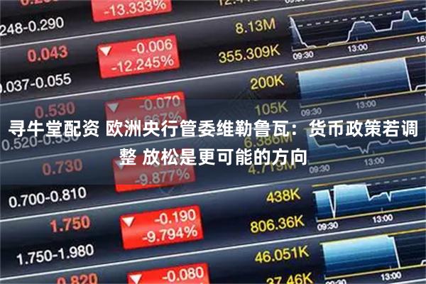 寻牛堂配资 欧洲央行管委维勒鲁瓦：货币政策若调整 放松是更可能的方向