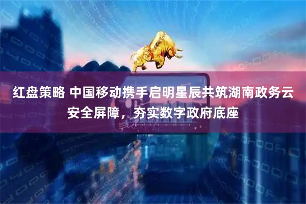 红盘策略 中国移动携手启明星辰共筑湖南政务云安全屏障，夯实数字政府底座